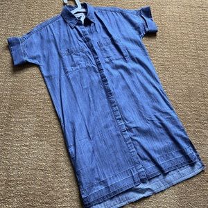 Madewell denim shirt dress with side pockets